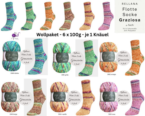 Wollpaket Rellana Flotte Socke Graziosa