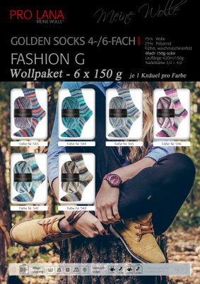 Wollpaket Pro Lana Golden Socks Fashion G 6fach