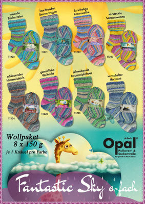 Wollpaket Opal Fantastic Sky 6fach