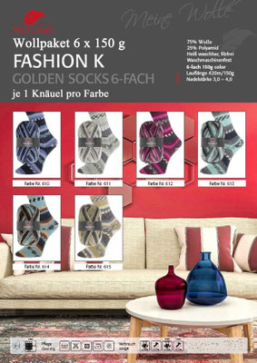 Wollpaket Pro Lana Golden Socks Fashion K 6fach