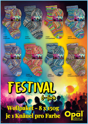 Wollpaket Opal Festival 6fach