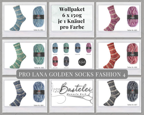 Wollpaket Pro Lana Golden Socks Fashion 4 6fach