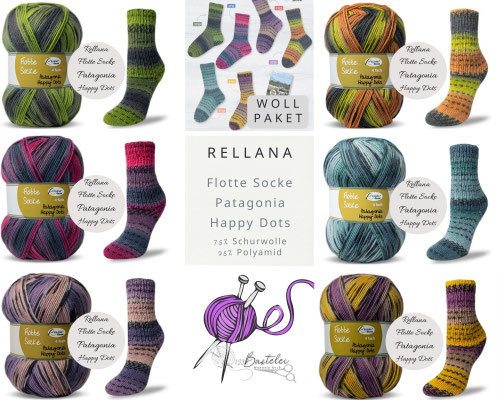 Wollpaket Rellana Flotte Socke Patagonia Happy Dots