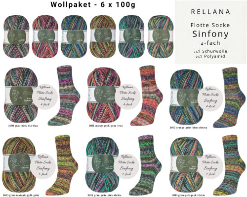 Wollpaket Rellana Flotte Socke Sinfony