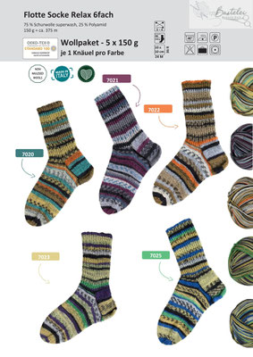 Wollpaket Rellana Flotte Socke Relax 6fach