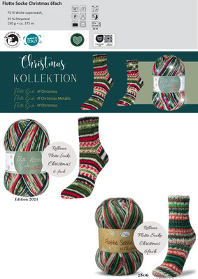 Rellana Flotte Socke Christmas 6fach
