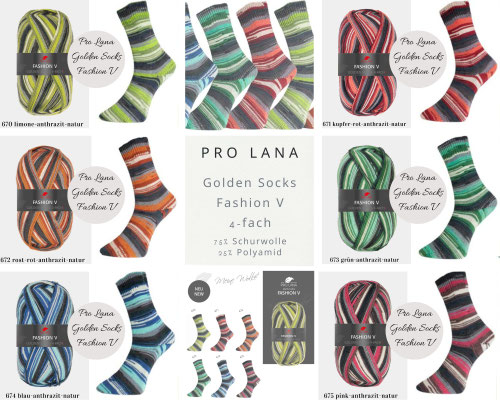 Pro Lana Golden Socks Fashion V