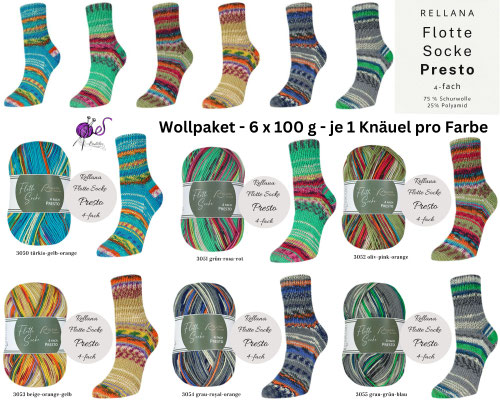 Wollpaket Rellana Flotte Socke Presto