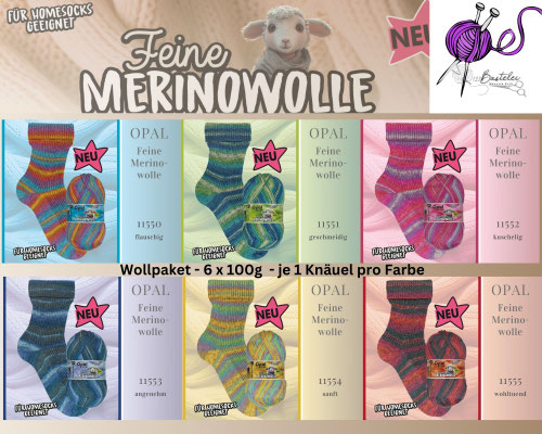 Wollpaket Opal Feine Merinowolle