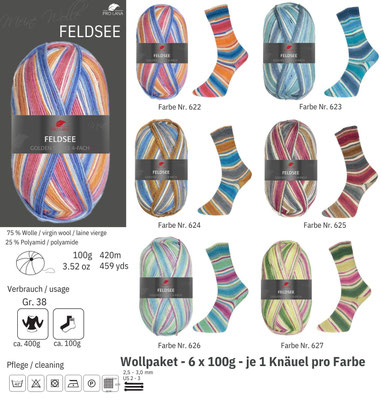 Wollpaket Pro Lana Golden Socks Feldsee