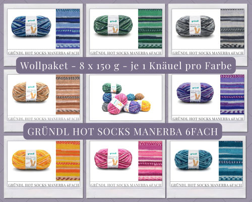Wollpaket Gründl Hot Socks Manerba, 6fach