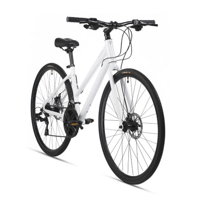 # BICICLETA HIBRIDA URBAN QUOTIDIEN BLANCA 21 VELOCIDADES DDM SHIMANO TOURNEY R700c ALUMINIO NP 192082 $11,250 MXN