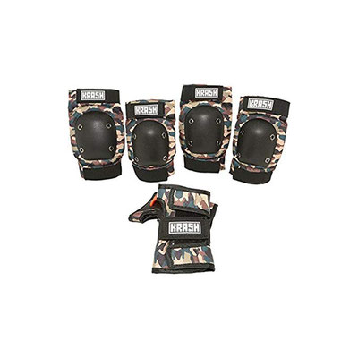 # RODILLERAS MUÑEQUERAS Y GUANTES BENOTTO NEGRA-CAMUFLASH BATTLE PARA NIÑO $795 MXN