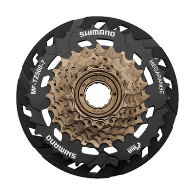 -@RUEDA LIBRE SHIMANO TOURNEY MF-TZ500-7-CP 7VEL 14/28D CON PROTECTOR DE RAYOS  $285 MXN NP1090015