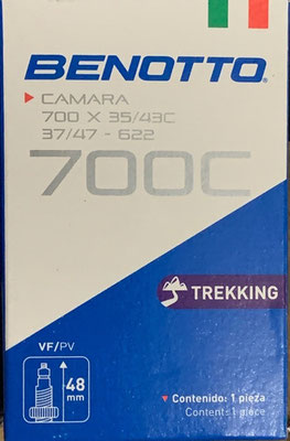 -@ Camara Benotto 700X35-43C RUTA VF 48mm Cajita $110 MXN CAMBTT0024