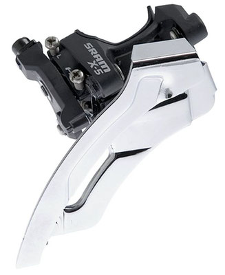 --Desviador Central  X-5 3X10 Abraz.Low 31.8/34.9 Tiron Doble SRAM $1,075 MXN DESSRA0060