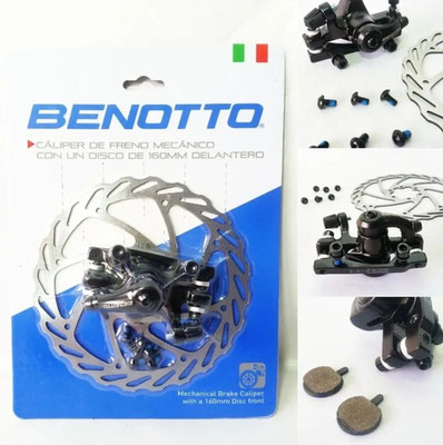 -@Caliper para freno de disco Benotto con disco de 160mm Benotto DEL o TRAS $282 MXN CLPBTT0018/19