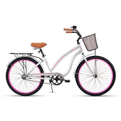 -@ BICICLETA R24 TURBO ACAPULCO PLATA 1 VELOCIDAD. (ALUMINIO) NP 15905 $6,650 MXN