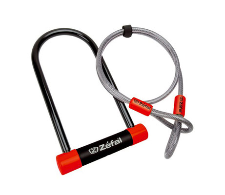 -$Candado ZEFAL K-TRAZ U17 "U" Acero 14mm 115x230mm 3xLlaves C/cable $1,580 MXN CNDZEF0008