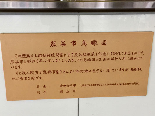 北口エスカレータ下の昭和１１年の鳥瞰図