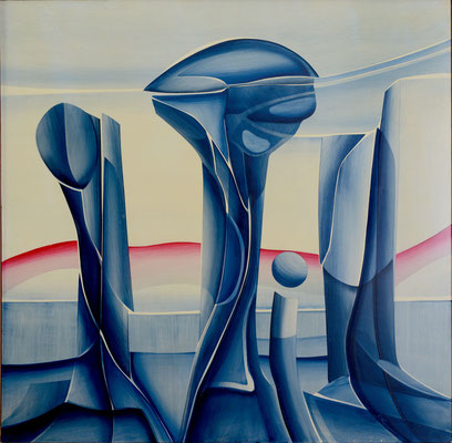 98 x 98 cm, huile sur panneau, 1980