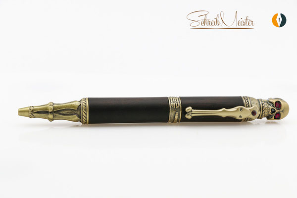 Handgemachter Kugelschreiber aus schwarzem Ebenholz