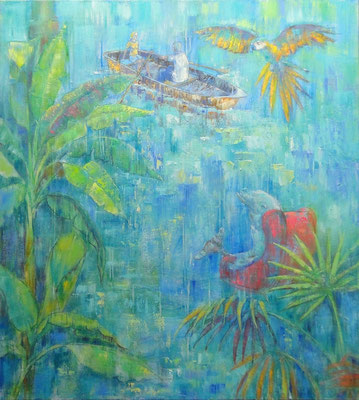 Looking for paradise, 100 x 110 cm, oil on canvas
