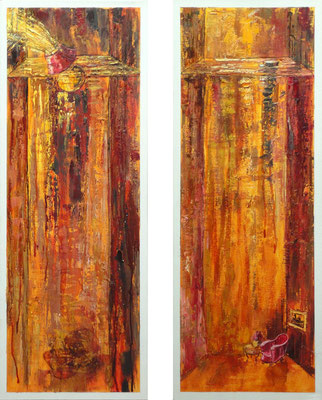 Transformation, 30 x 80 cm (each), oil on canvas