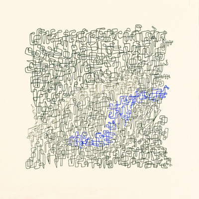 Cheminement de la pensée bleu 2024 20x20 