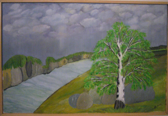 WVZ 175 2011 Birke am Bach Acryl 40x60