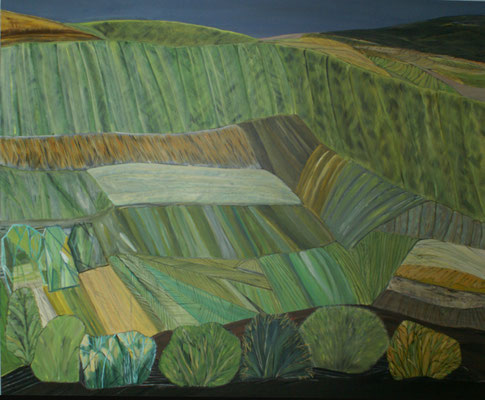 WVZ 237 2013 Weinberge an der Mosel Acryl 100x120 unverkäuflich