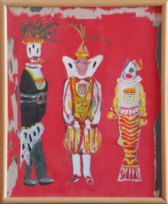 WVZ 113A 2007 Dreigestirn nach R Magritte La présence d´esprit Collage 24x30