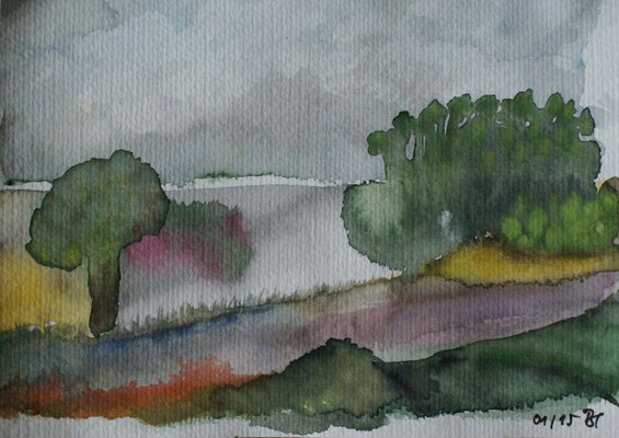 WVZ 366 2015 Baum u Baumgruppe Aquarell 14x19