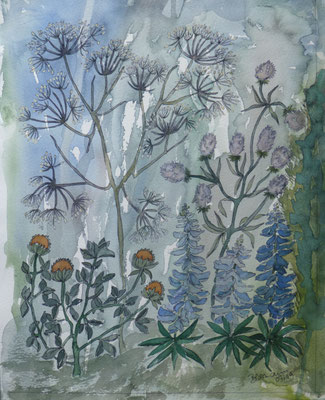 WVZ 531 2019 Wildblumen I Aquarell 30x40