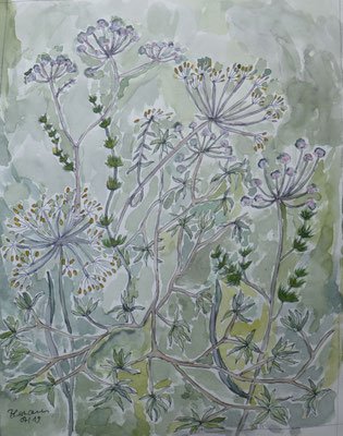WVZ 533 2019 Wildblumen III Aquarell 36x32 