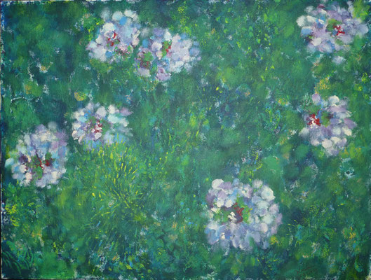 WVZ 541 2019 08 003 Blumen weißblau Acryl 60x80 € 180