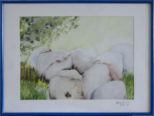 WVZ 309 2014 Steinwurf Aquarell 30x40