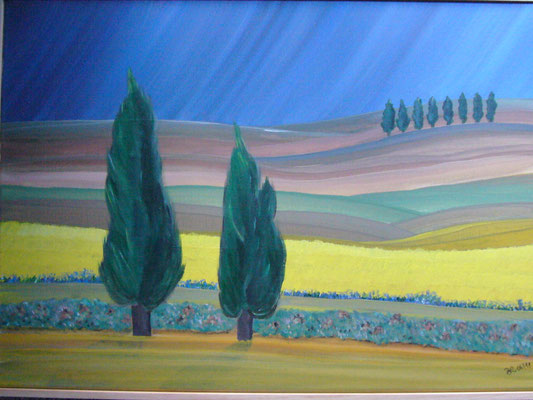 WVZ 183 2011 Südliche Landschaft  Acryl 50x70