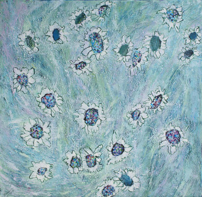 WVZ 502 2018 10 004 Blüten unterwegs Acryl 70x70