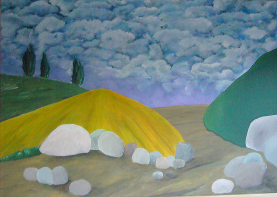 WVZ 170 2011 Zwischen Jerusalem und Jericho Acryl 50x70