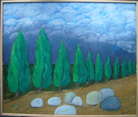 WVZ 167 2011 Zypressenreihe Acryl 50x60