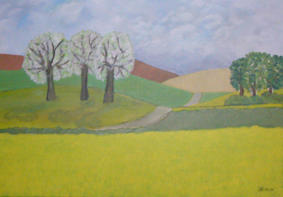 WVZ 174 2011 Obstbaumblüte Acryl 50x60