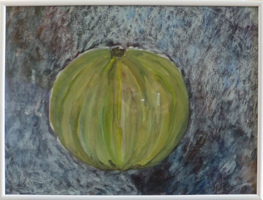 WVZ 543 2019 Kürbis Gouache Wachskreide 40x30