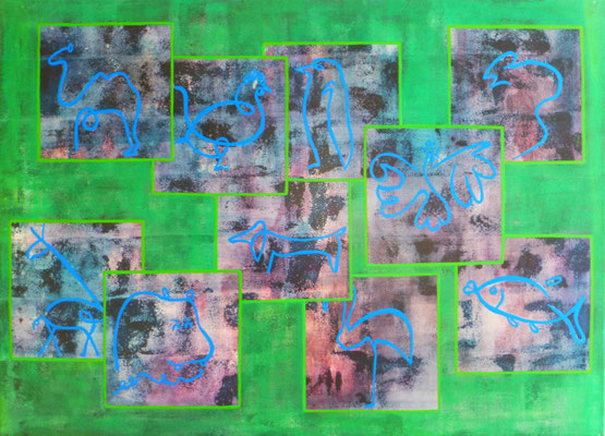 WVZ 562 Picasso Adaption 2020 Acryl 50x70 € 100