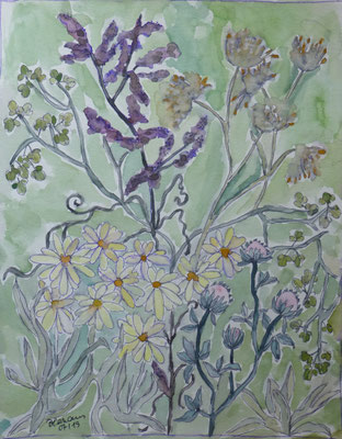 WVZ 534 2019 Wildblumen IV Aquarell 30x40