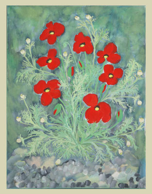 WVZ 492 2018 08 001 Mohn Acryl 60x80