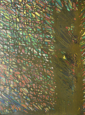 WVZ 252 2013 Panta Rhei V Fließtechnik Wachs- u. Pastellkreide Acryl 60x80