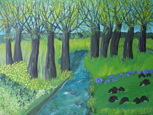 WVZ 474 2017 09 001  Bachlauf im Frühlung Acryl 60x80