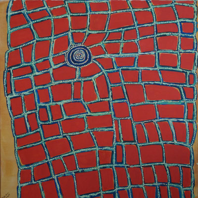 WVZ 451 Netz Dot-Art 2017 Acryl auf Leinwand 70x70