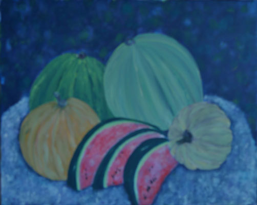 WVZ 663 Drei Melonen 2023 Acryl 40x50 € 150